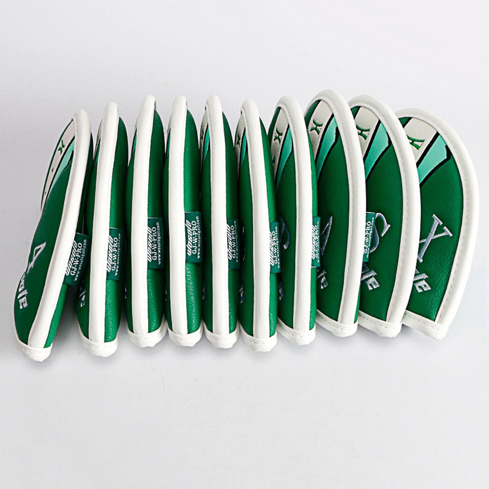 10x Premium Golf Iron Head Covers Set Golf Equipment for Golf Clubs Case Headcovers