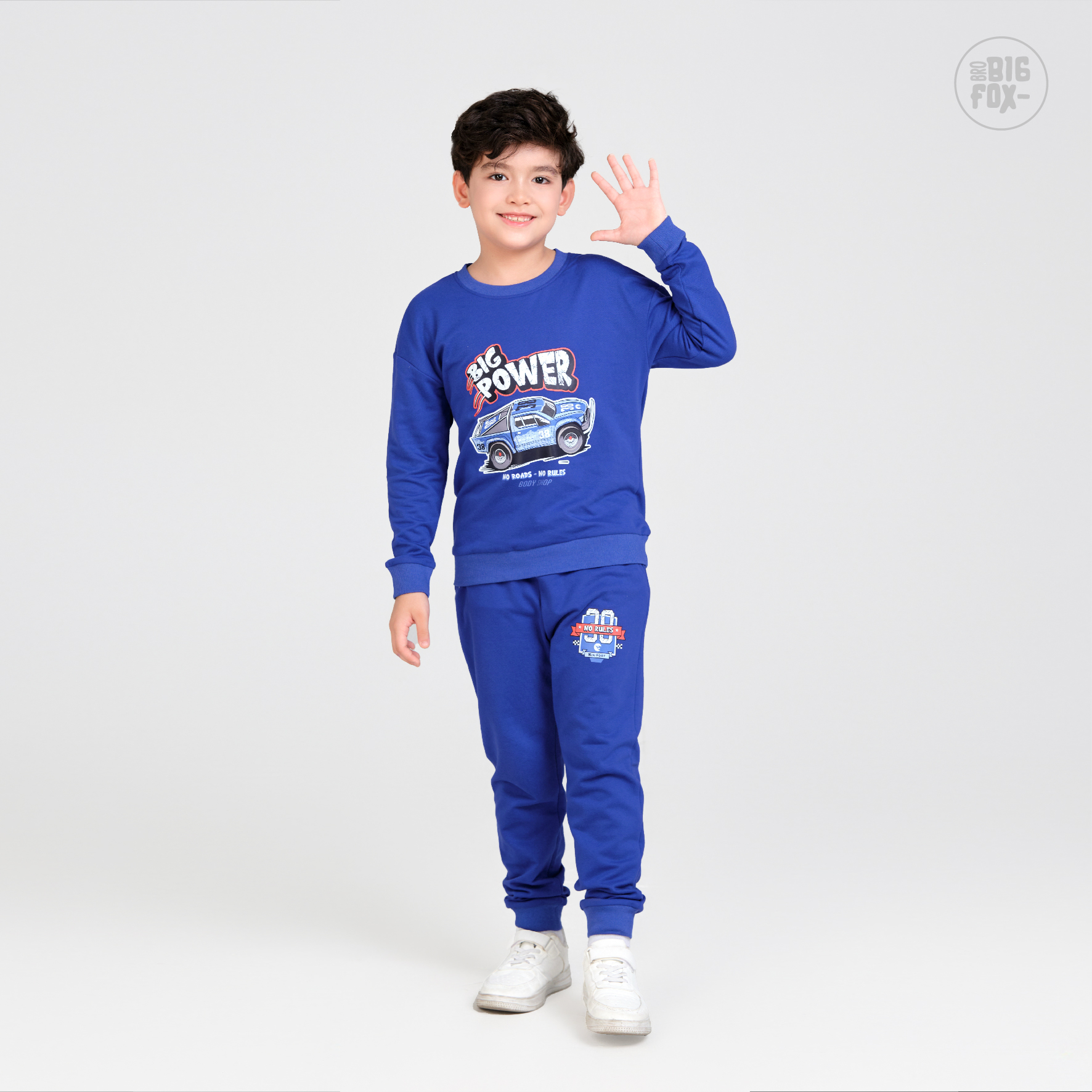 Bộ đồ thu đông cho bé trai Bigfox Miss Meow size đại vải nỉ áo dài tay mặc nhà cỡ trẻ em 3-11 tuổi