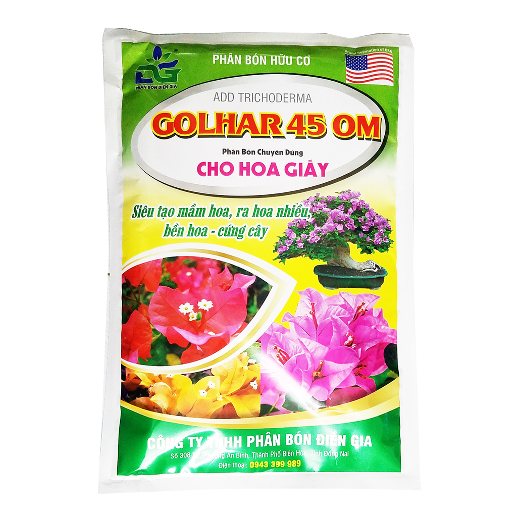 Phân bón hữu cơ - phân bón hoa giấy - giúp tậu tán, cứng cây, ra nhiều hoa