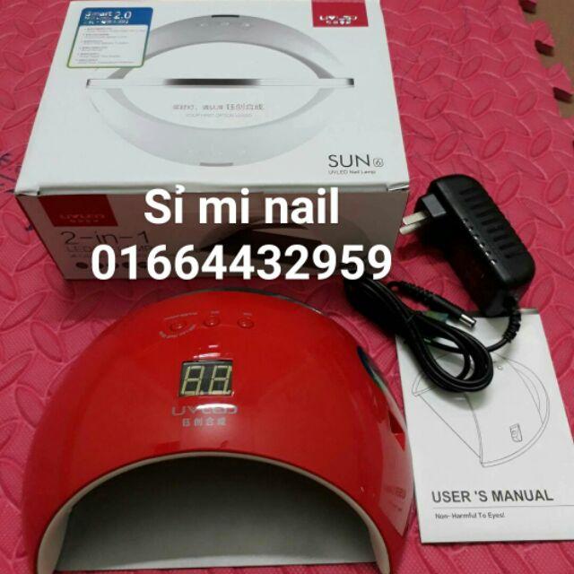 Máy hơ gel hơ móng làm nail sun 6 uv led 48w.