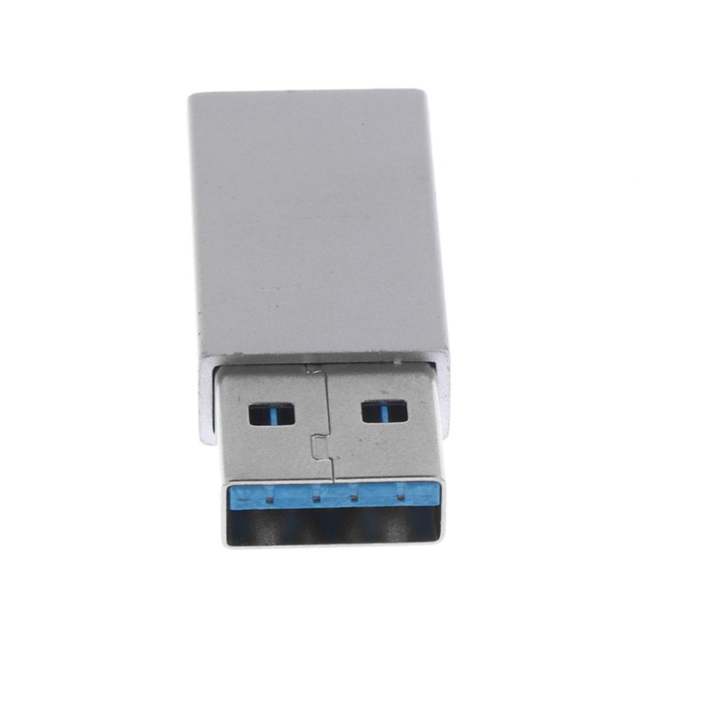 Type-c to USB3.0 Connector Data Adapter Male to Female Plug Converter Silver
