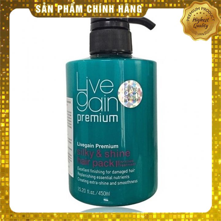 Hấp Dầu Siêu Mượt Nước Hoa Livegain Premium Silky &amp; Shine Hair Pack