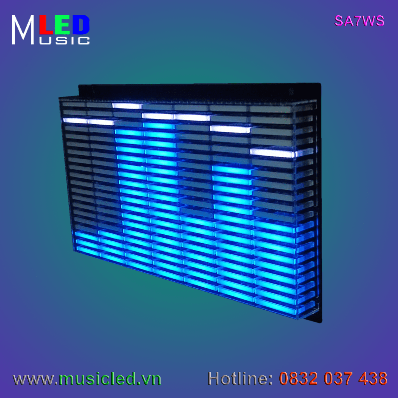 Dàn đèn Music LED nháy theo tần số nhạc 7 cột treo tường
