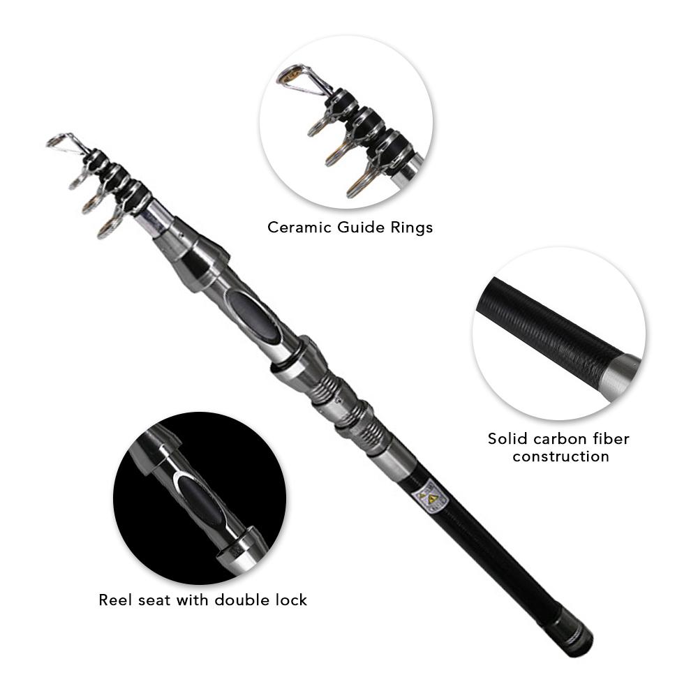 Cần câu cá cầm tay siêu nhẹ siêu nhạy bằng sợi carbon