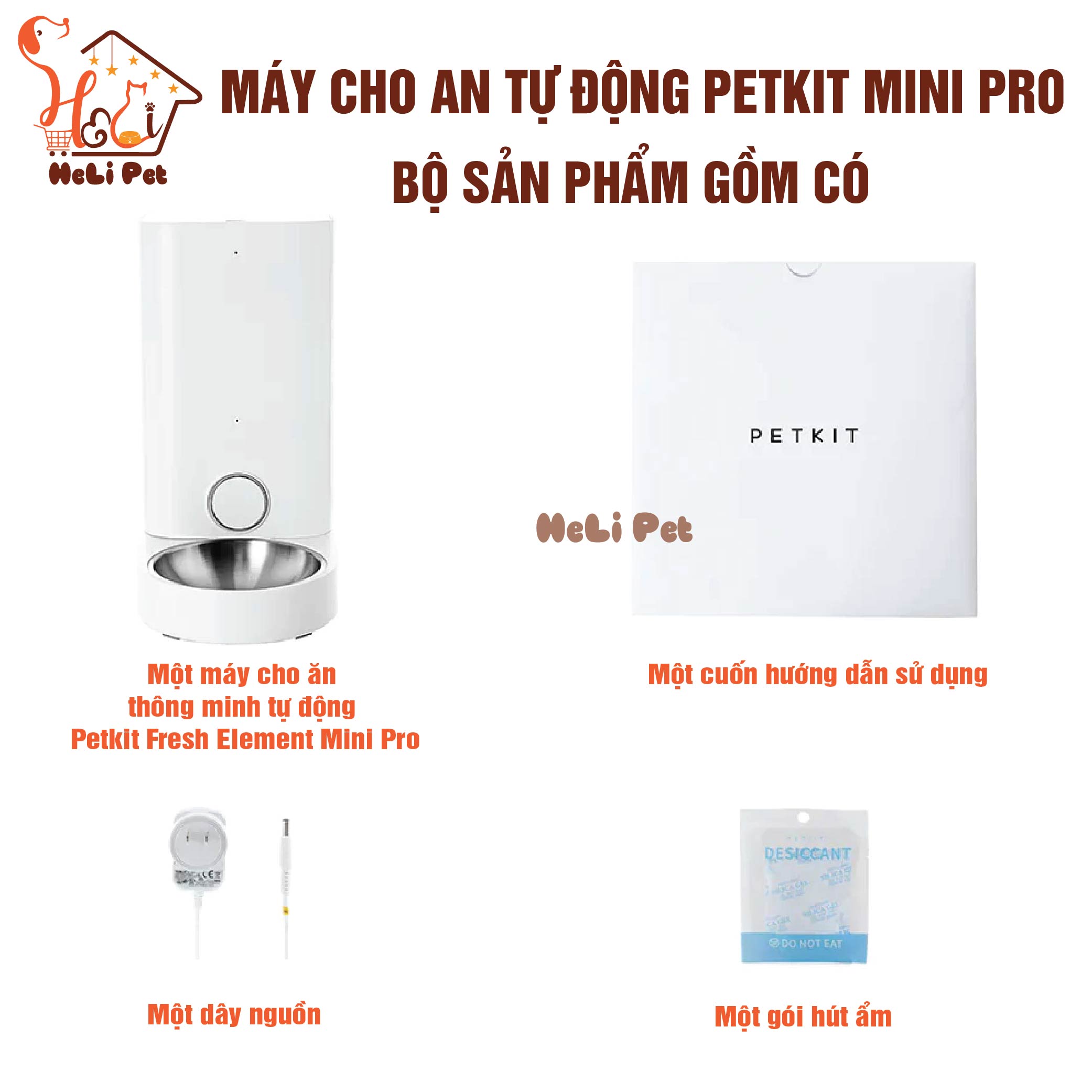 Máy Cho Mèo Ăn Tự Động, Máy Cho Chó Ăn Petkit Mini Pro, Petkit Fresh Element Mini Pro - HeLiPet