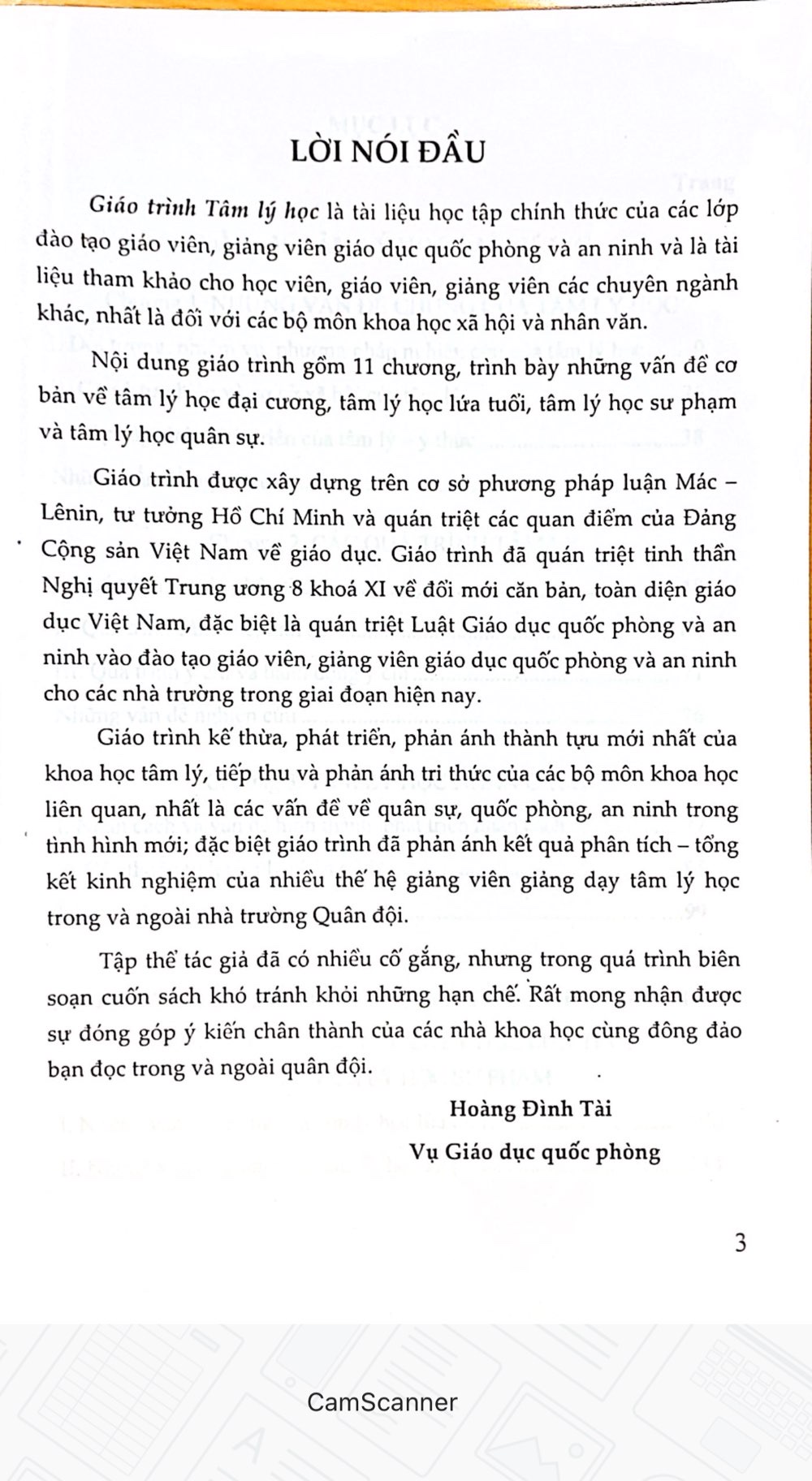 Giáo Trình Tâm Lý Học - Dùng cho Đào Tạo Giáo Viên, Giảng Viên Giáo Dục Quốc Phòng và An Ninh