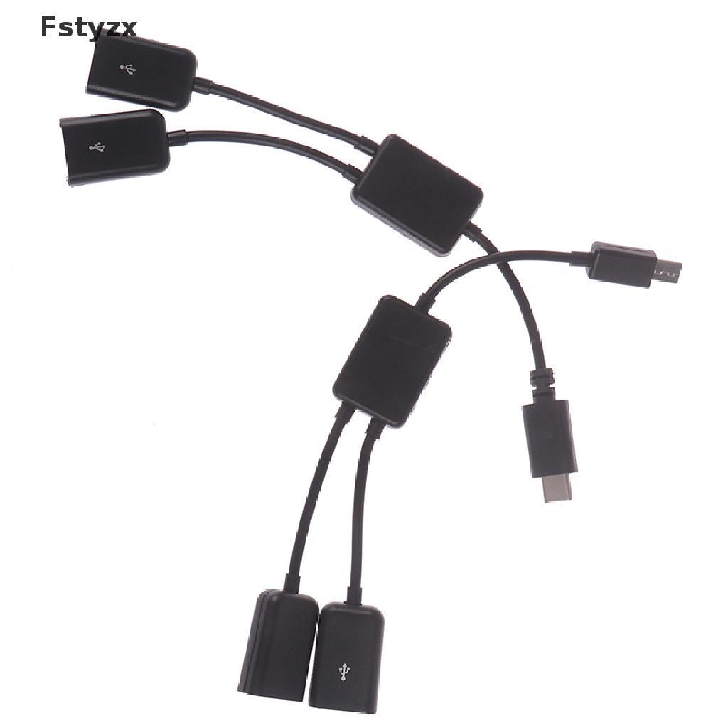 Bộ chia cổng micro usb / type c sang 2 cổng OTG tiện lợi