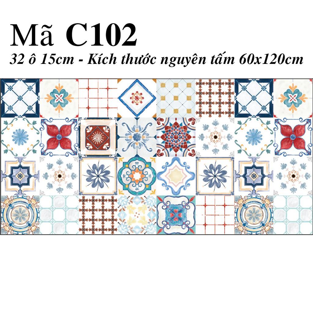 Set 32 ô Decal Gạch bông - Mua 3 Tặng 1 - Decal Dán bếp, dán tường, Trang trí nhà cửa