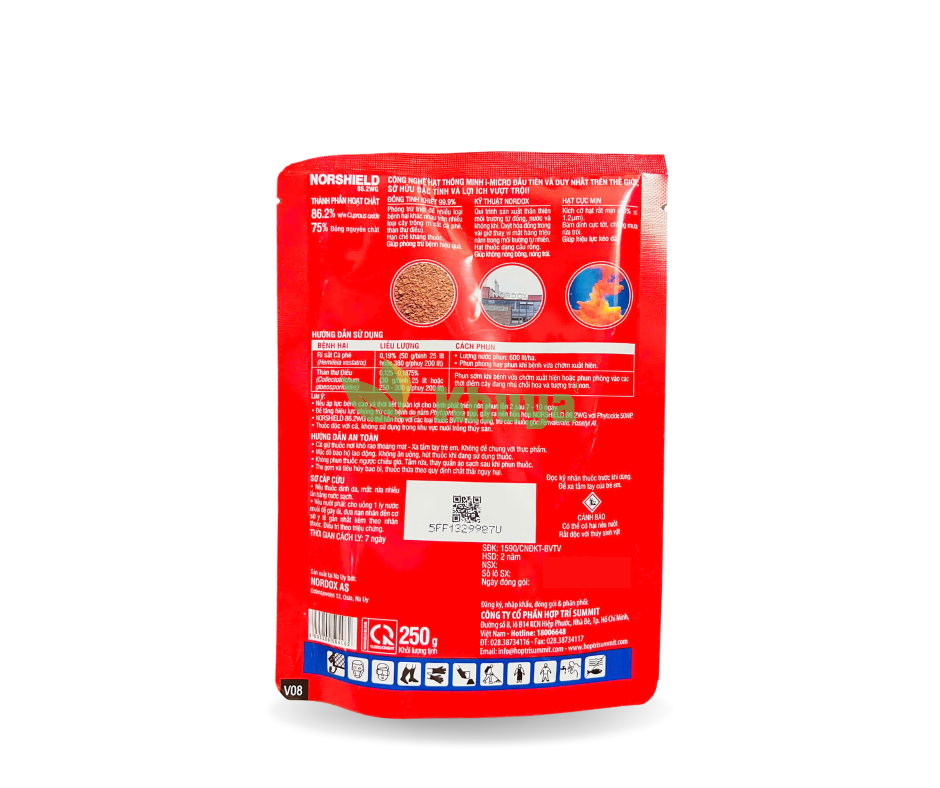 Thuốc trừ bệnh cây Hợp Trí Norshield 86.2WG 250gr Đồng Đỏ
