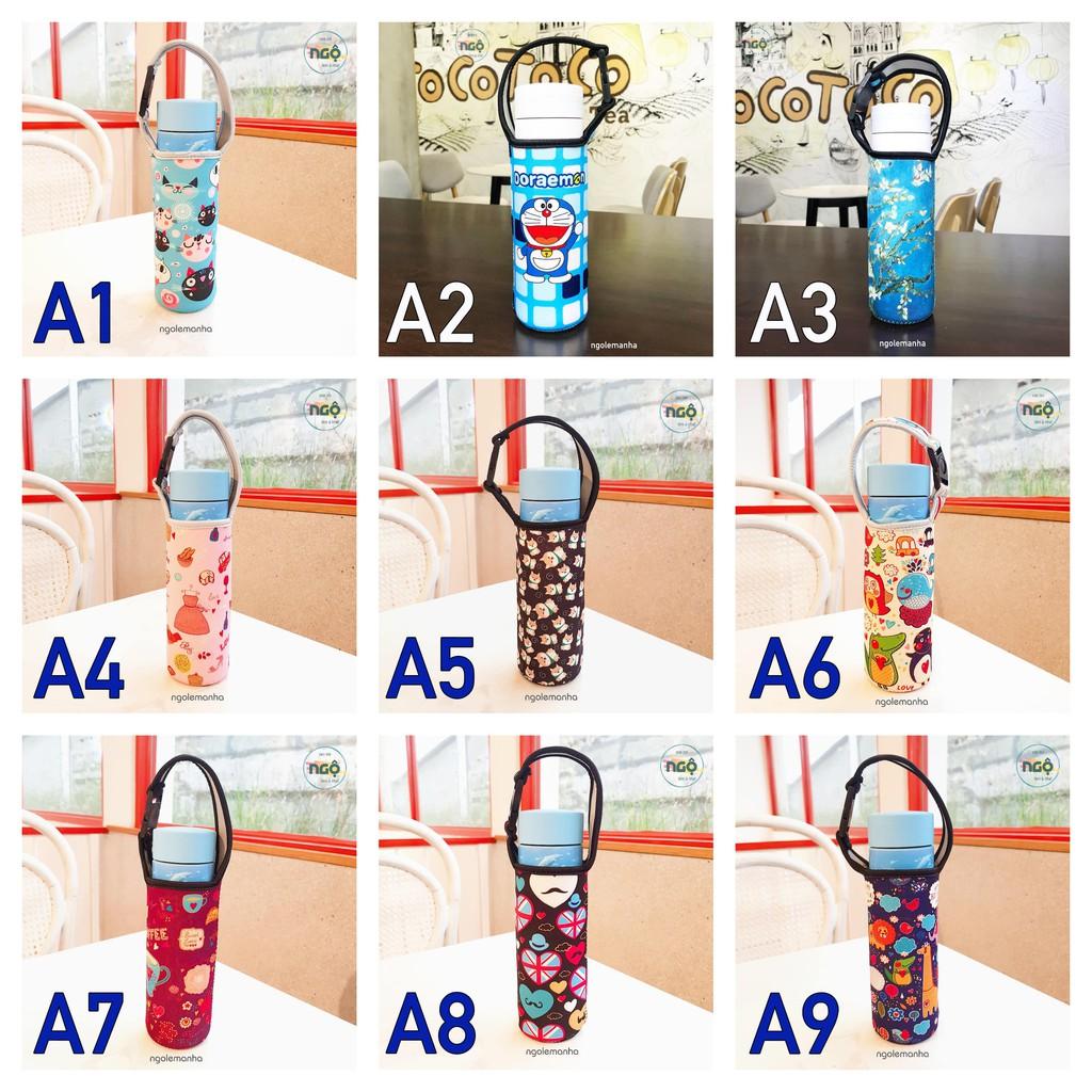 TÚI ĐỰNG BÌNH / LY GIỮ NHIỆT TIỆN LỢI < 650ml - Họa tiết tươi sáng