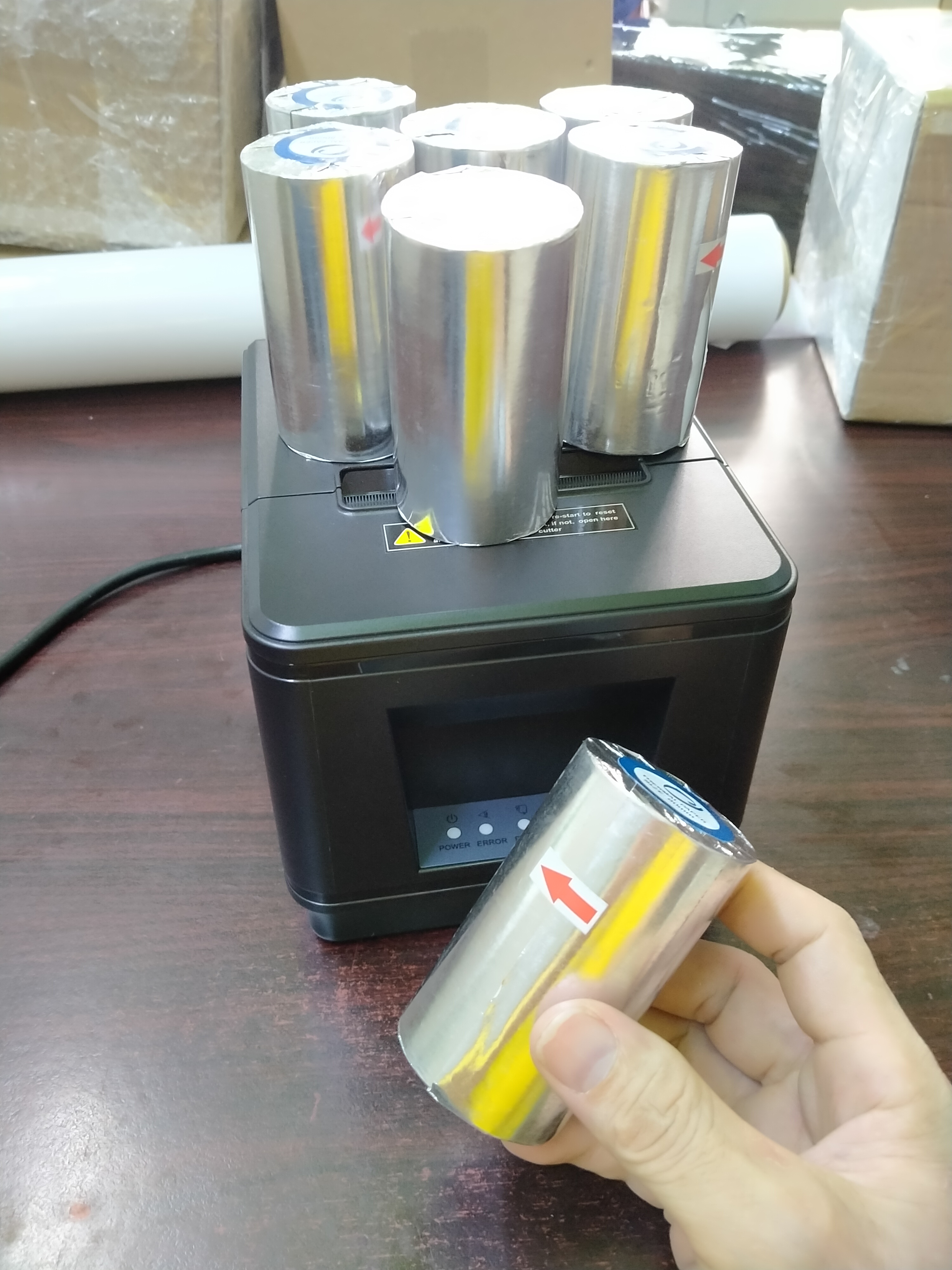 Combo 50 cuộn giấy in hóa đơn, giấy in nhiệt, in bill K80, phi 45