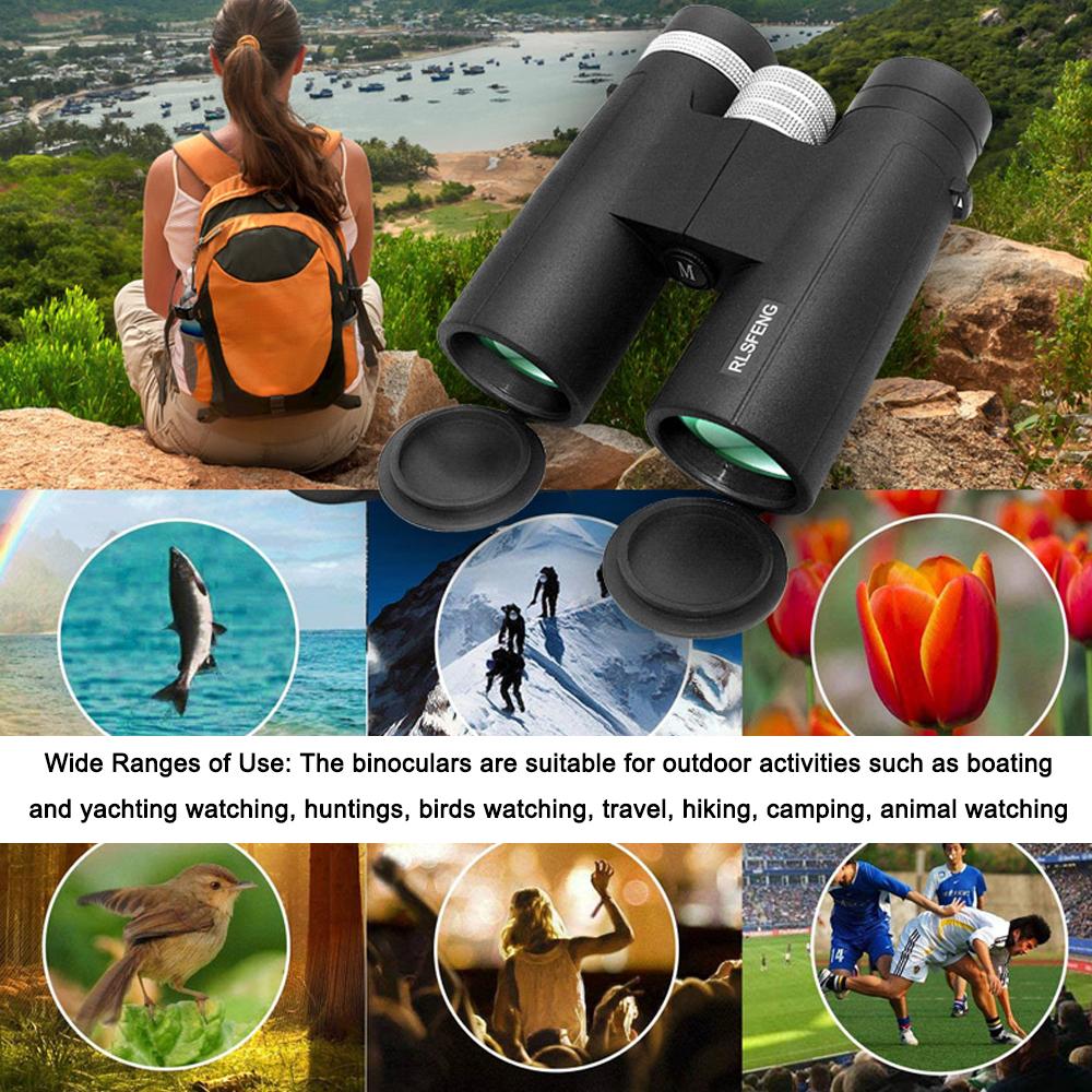Handheld Portable Binoculars Telescopes 10X Magnify Powerful Binoculars Outdoor Sports Huntings Travelling Boating Birds Watching Waterproof Telescopes