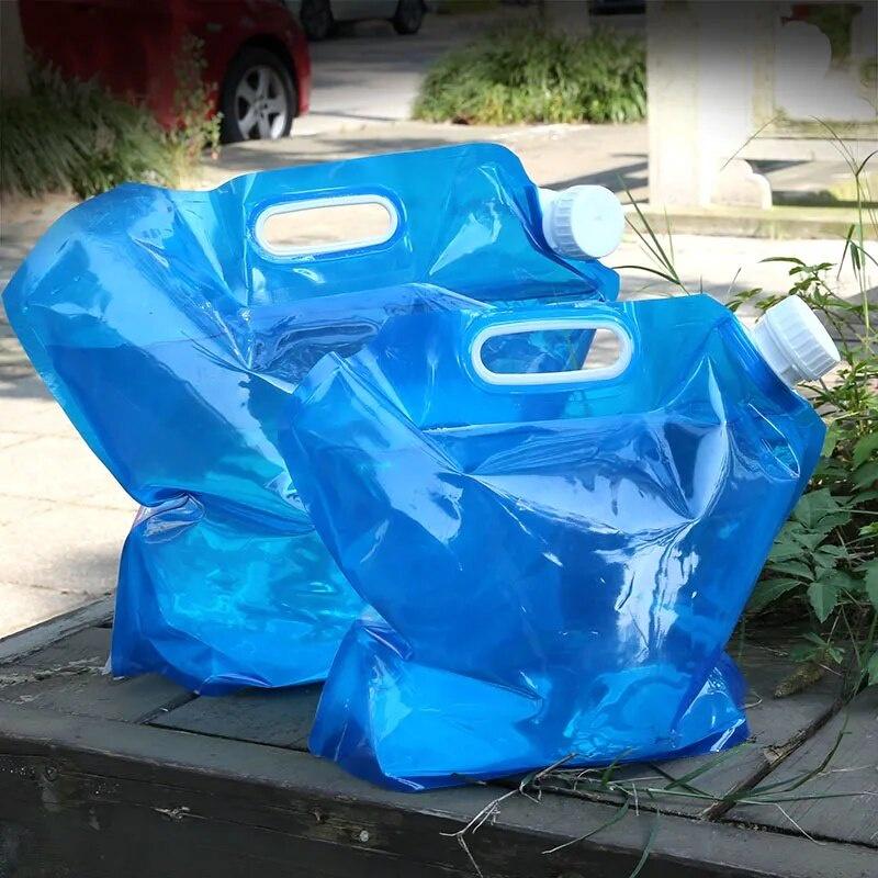 5L/10L Outdoor Camping Water Bags Foldable Folding Collapsible Drinking Camp Cooking Water Container Bag Carrier Car Water Tank