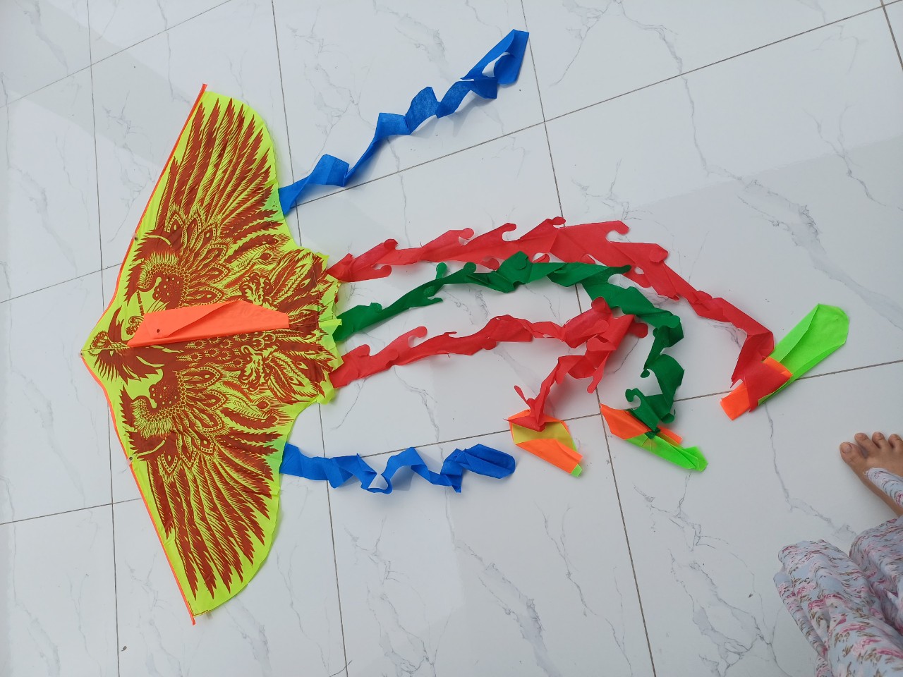 Diều phượng hoàng lửa 5  đuôi ngầu giao màu ngẫu nhiên
