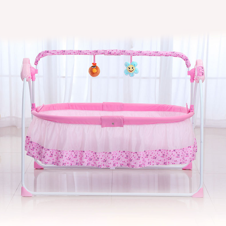 Nôi điện cho em bé, Võng điện đưa tự động Kawaii Home, Có điều khiển từ xa và kết nối Bluetooth phát nhạc