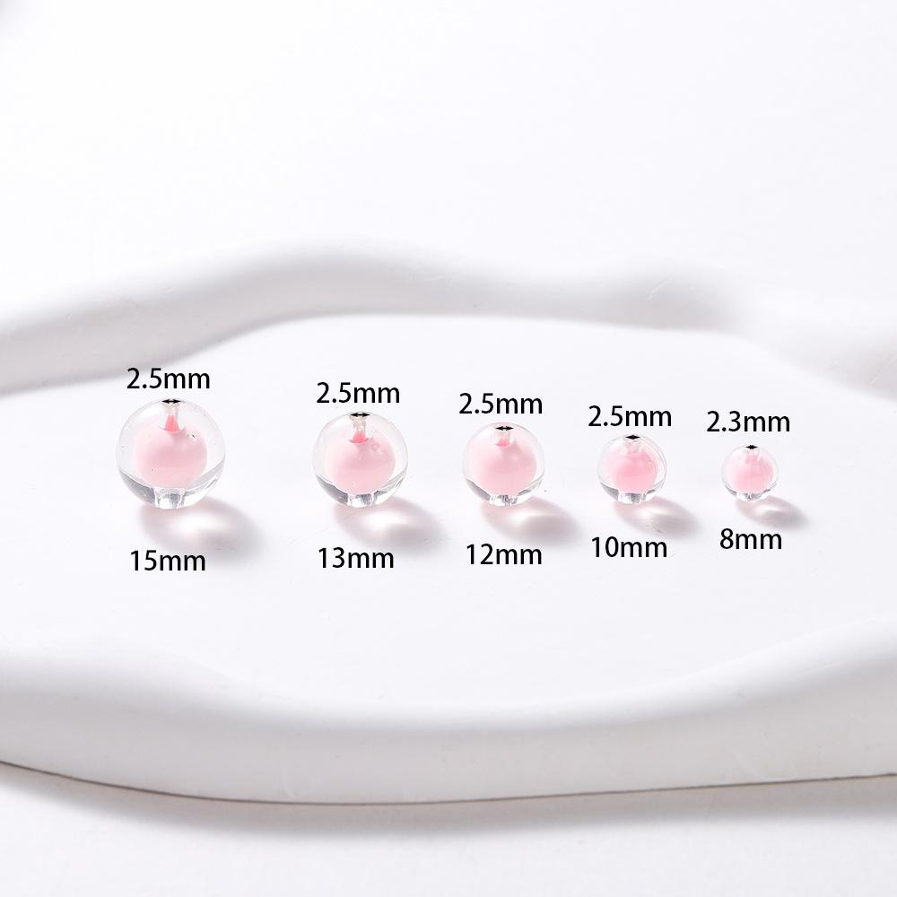 Set 50 Hạt Xỏ Lỗ 8-15mm Trong Suốt Nhiều Màu Sắc Làm Trang Sức Thủ Công