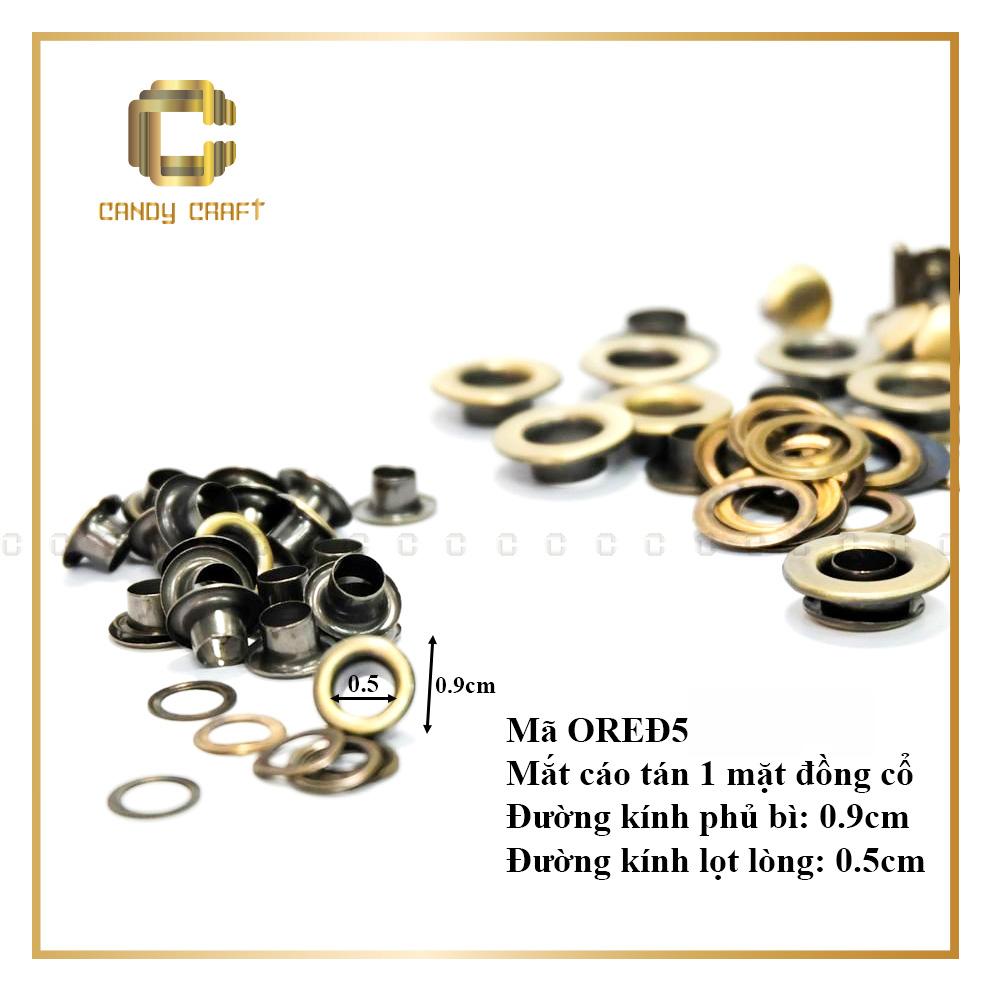 Mắt cáo (ôrê) 1 mặt tán size 4mm-6mm(bịch 10 bộ)