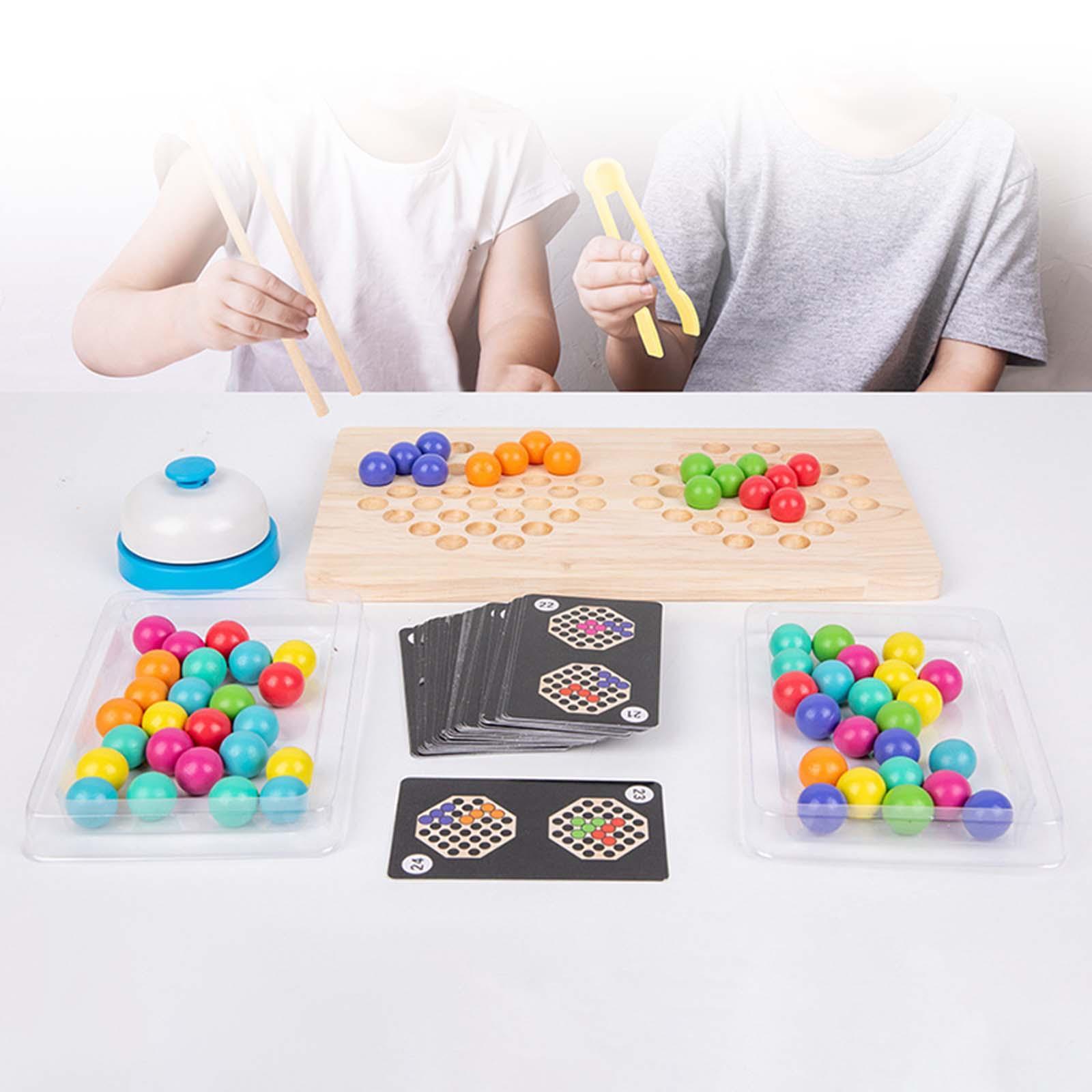 Wooden Peg Board Bead Montessori Board Fine Motor Skill Children