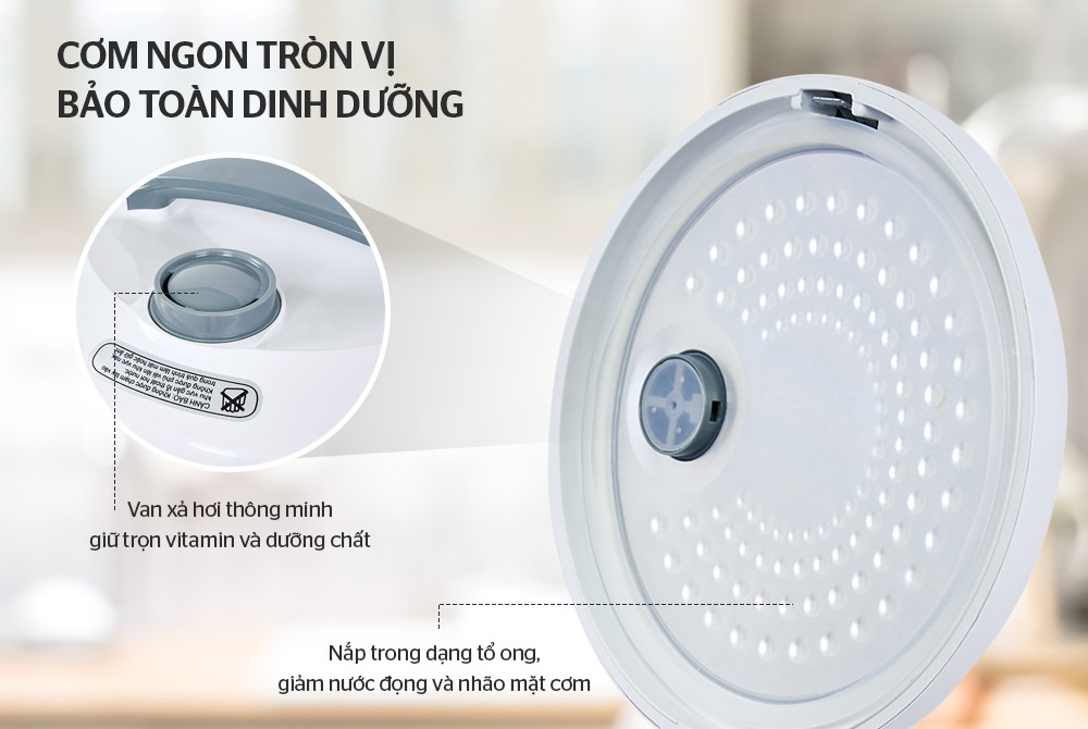 Nồi cơm nắp gài Sunhouse 1.8 lít SHD8602 - Hàng chính hãng