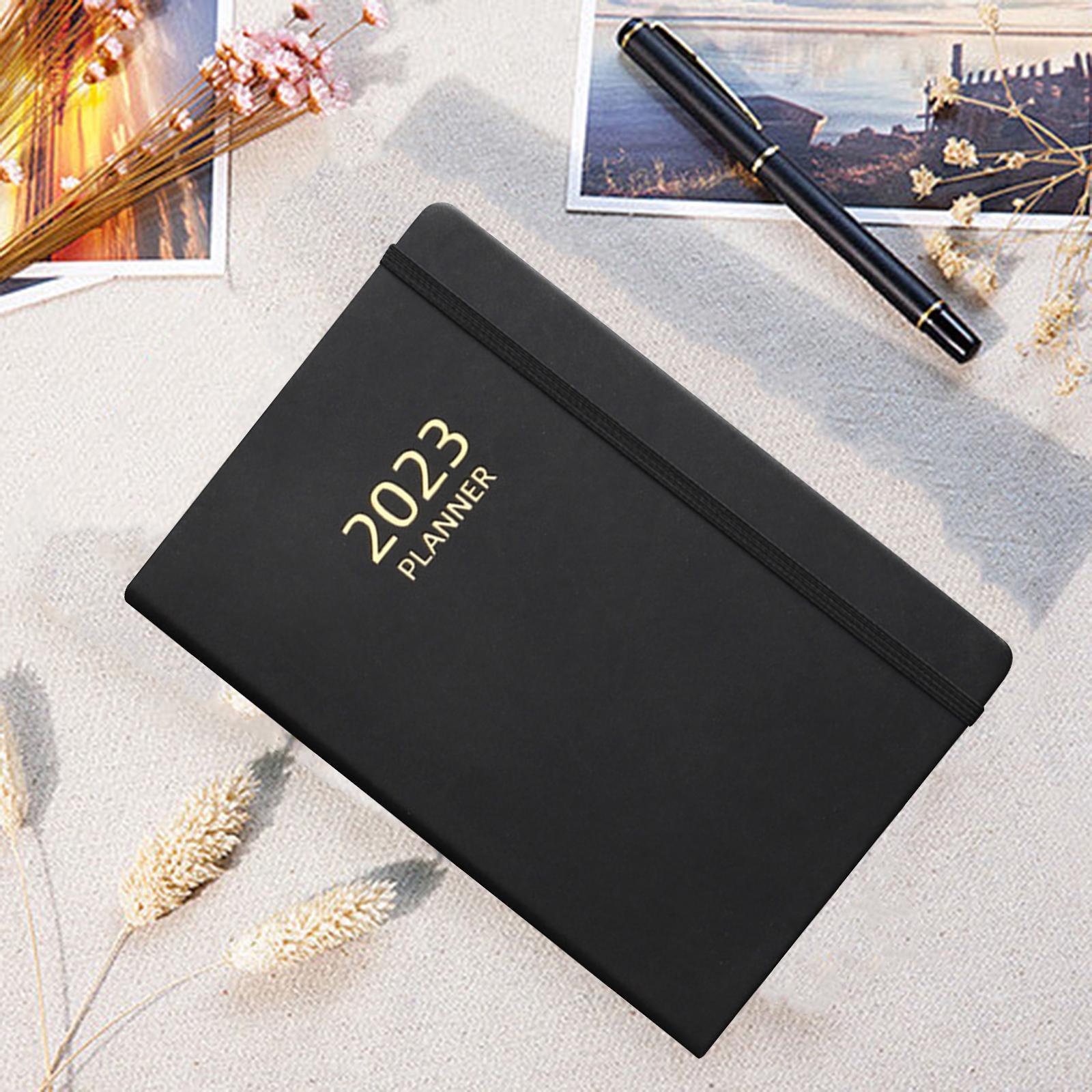 A5 Notebook Planner, Journal 2023 Monthly Weekly Daily Planner Notepads Double Sided Writing Pads for Family Home Supplies New Year Gifts