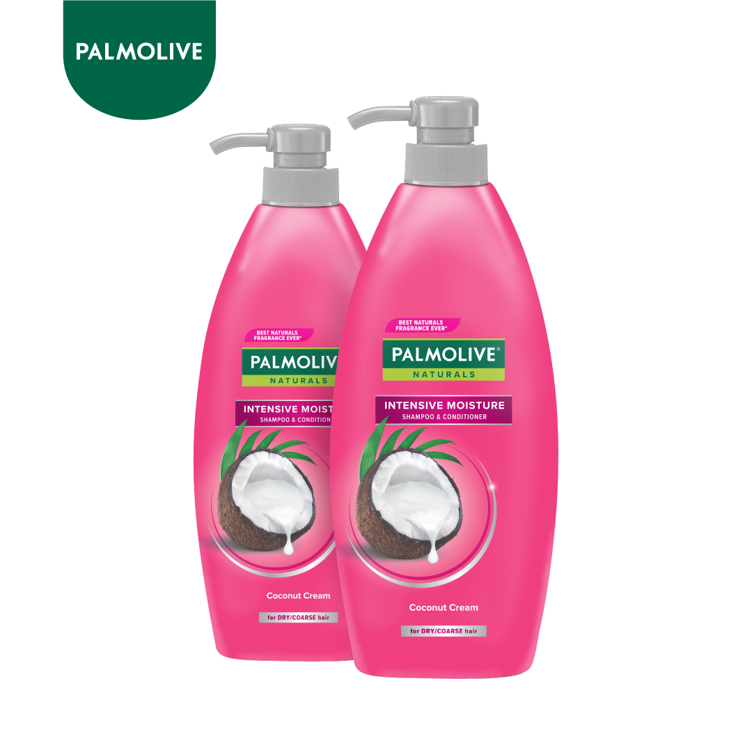 Bộ 2 Dầu gội xả 2in1 Palmolive thiên nhiên 600ml