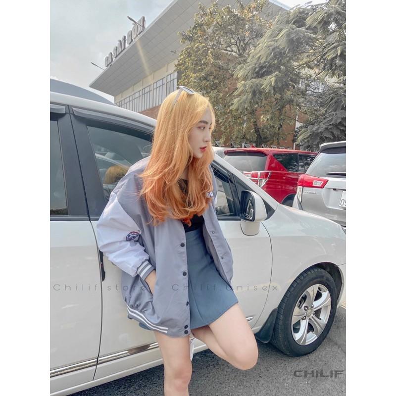 Áo khoác BOMBER BADGE màu Đen/ Xanh Unisex Cực đẹp