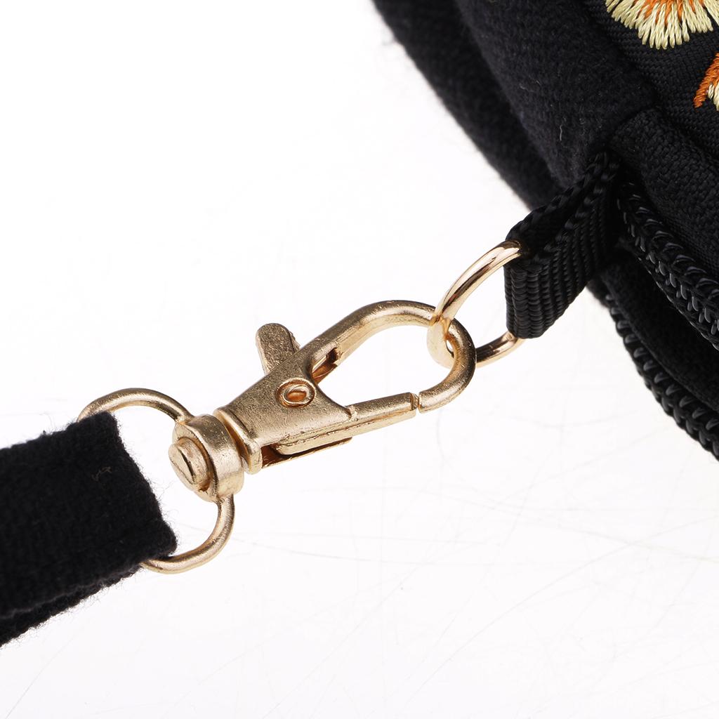 Fashion Ladies Embroidery Canvas Polyester Cotton Crossbody Bag Shoulder Bag Shoulder Bag Travel Bag