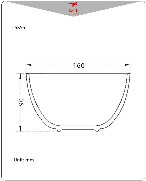 Tô chén ăn cách nhiệt 2 lớp Titanium Keith Ti5355 - 850ml