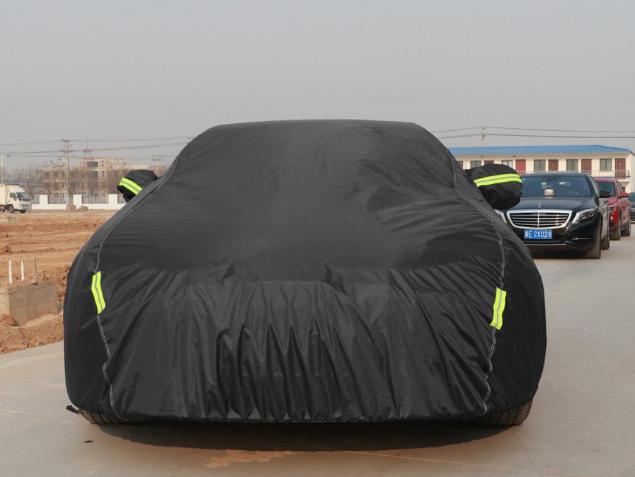 Bạt phủ ô tô thương hiệu MACSIM dành cho xe SUV Hyundai Santafe - màu đen - bạt phủ trong nhà và ngoài trời