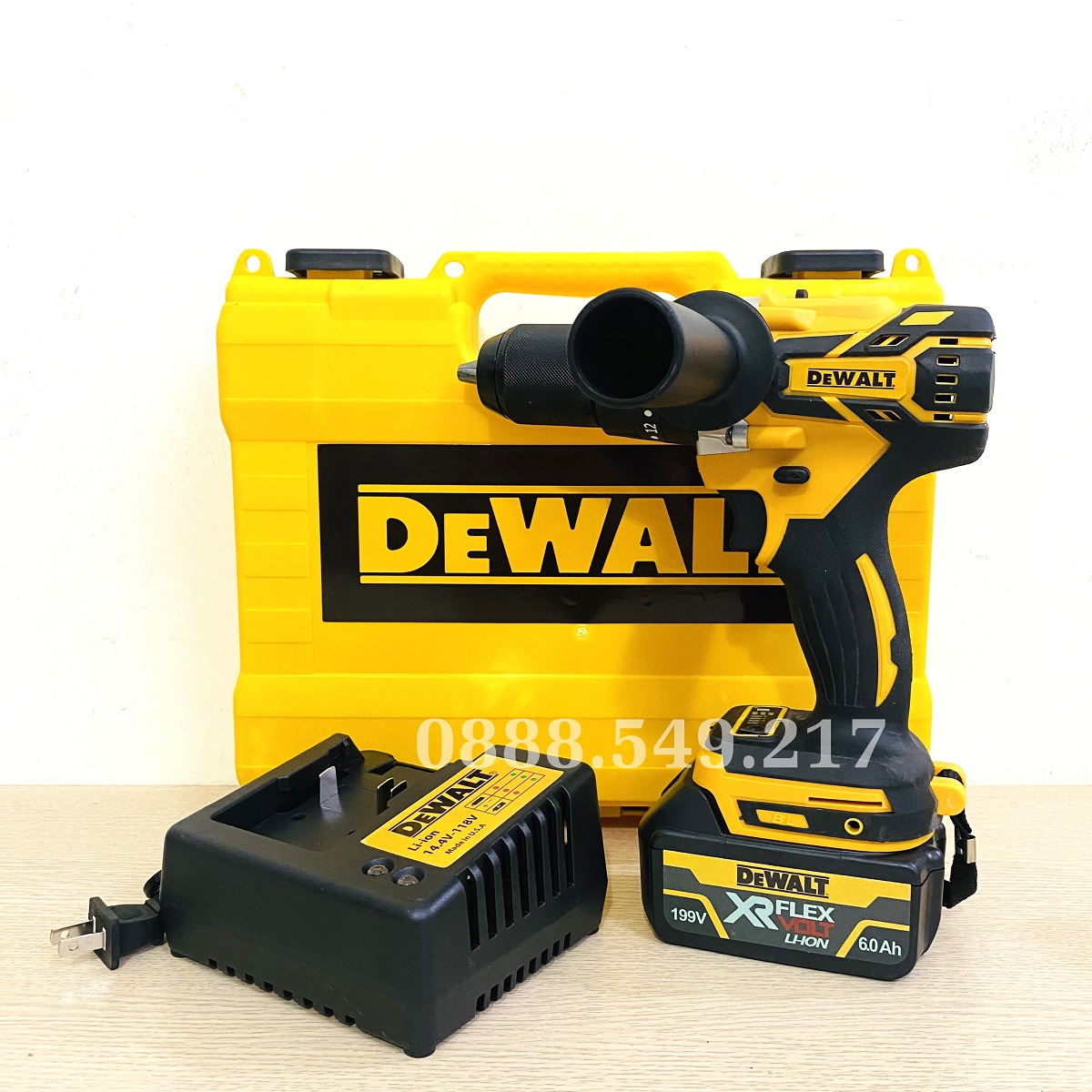 Khoan Pin Dewalt Chuyên Dụng 199V Có Búa, Pin 10 CELL AutoLock 13 Ly Không Chổi Than - Chuyên Khoan, Bắt Vít, Bắn tôn Cực Khỏe