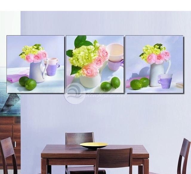 20 mẫu tranh treo phòng ăn ,cầu thang bộ 3 tấm tranh treo tường , tranh canvas kích thước 30x30cm.