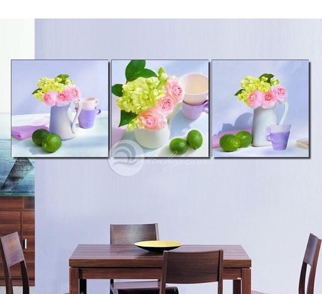 20 mẫu tranh treo phòng ăn ,cầu thang bộ 3 tấm tranh treo tường , tranh canvas kích thước 30x30cm