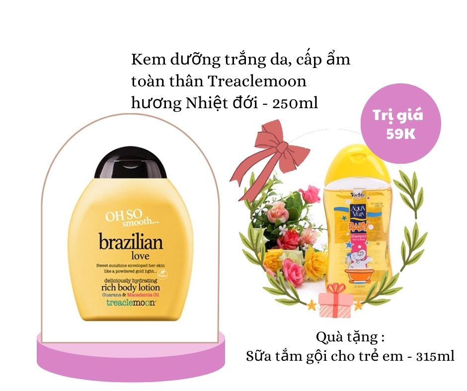 Sữa dưỡng thể dưỡng da Treaclemoon hương nhiệt đới 250ml