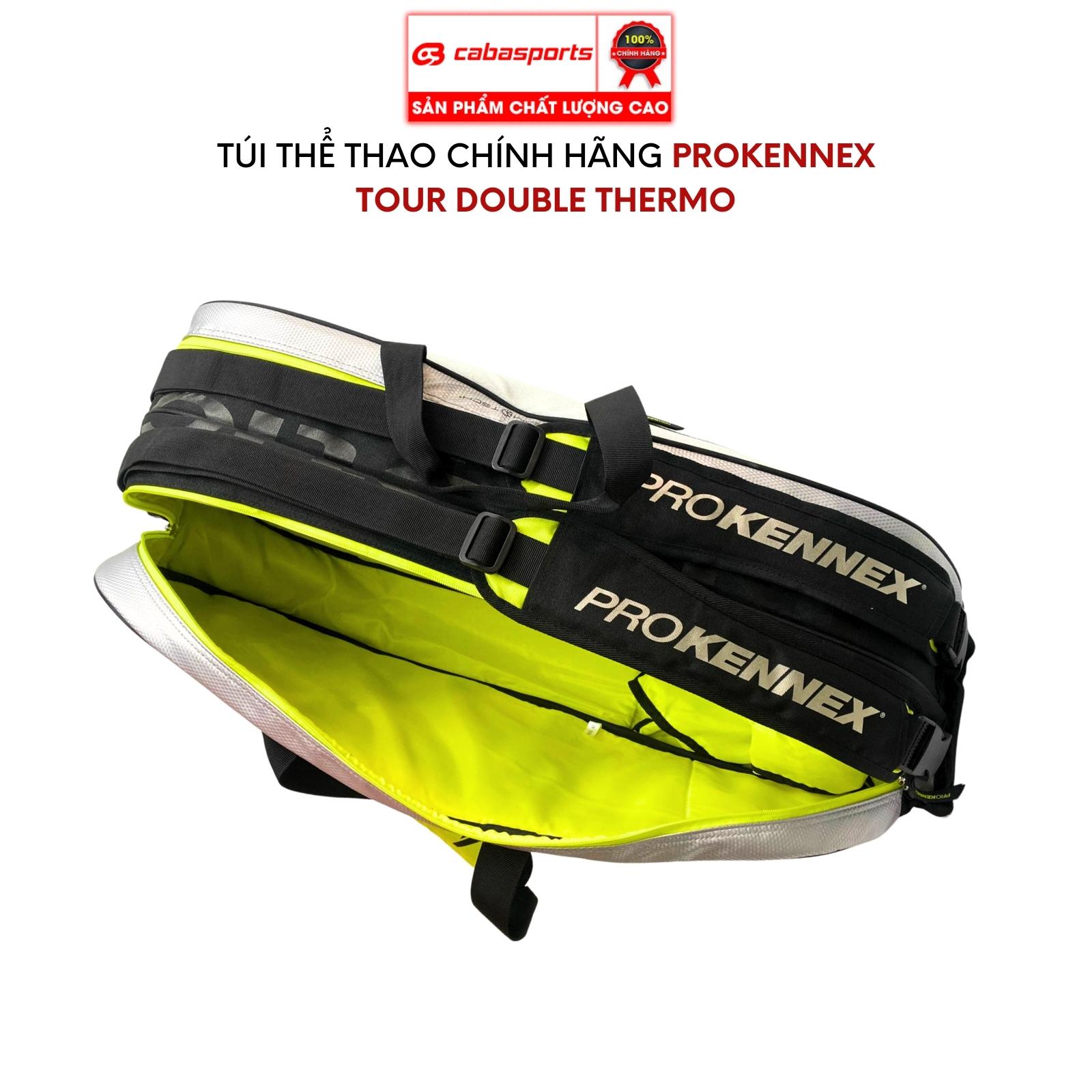 Túi thể thao Prokennex Tour Triple Thermo cao cấp chính hãng, Túi đựng phụ kiện du lịch thể thao 3 ngăn siêu rộng rãi