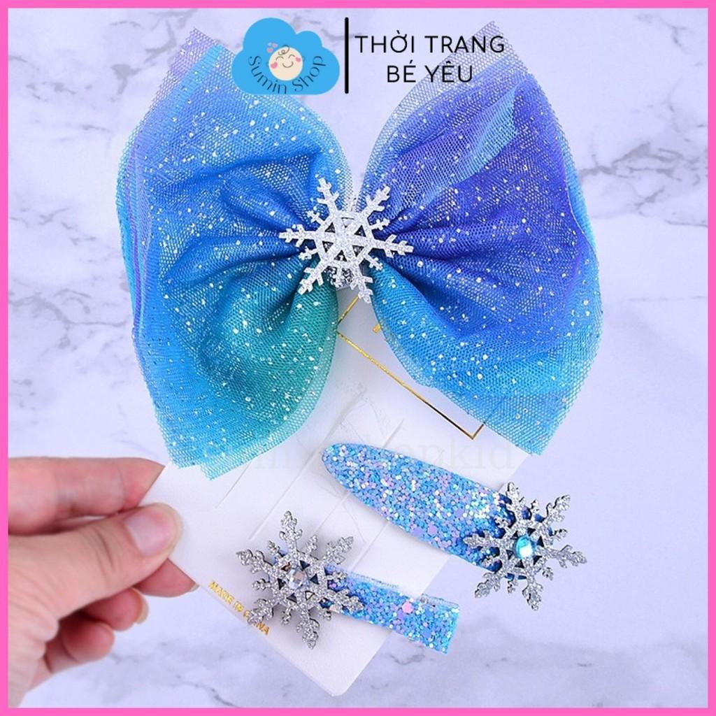 Kẹp tóc bé gái kiểu dáng elsa là món không thể thiếu trong phụ kiện elsa
