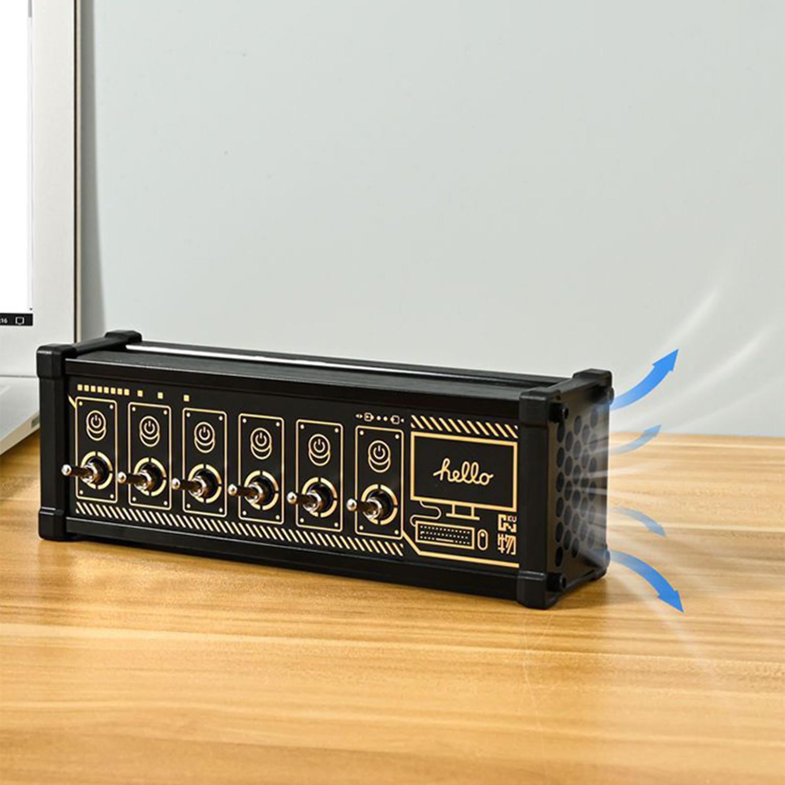 Portable 6 Port USB Hub Lightweight Power Adapter Splitter Expander Notebook