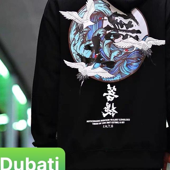 ÁO HOODIE- ÁO KHOÁC NỈ IN HÌNH HẠC UNISEX NAM NỮ CHẤT VẢI MỊN DÀY DẶN - DUBATI FASHION