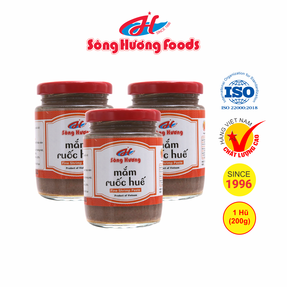 3 Hũ Mắm Ruốc Huế Sông Hương Foods Hũ 200g