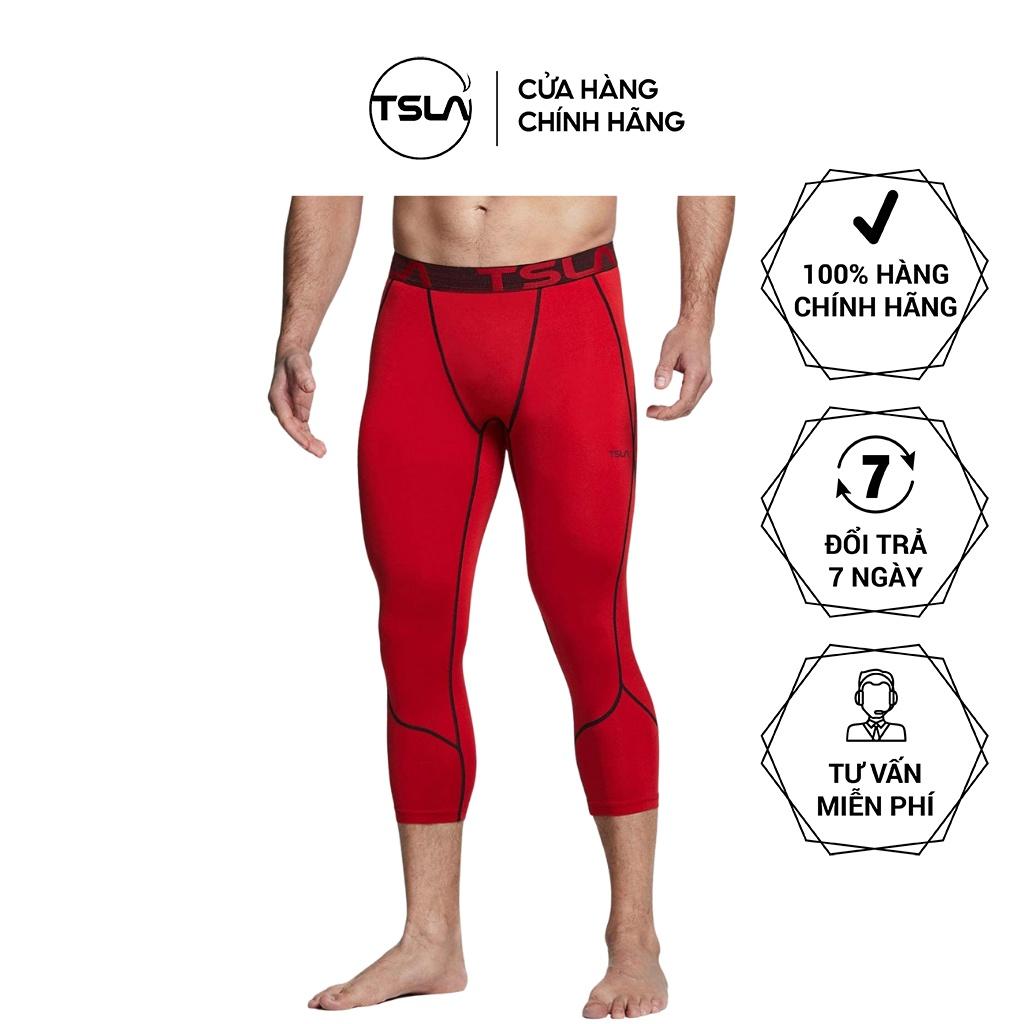 Quần legging Pro Combat thể thao nam bó cơ TSLA dạng lửng co giãn 4 chiều TSL2013