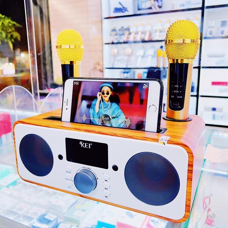 Loa Karaoke Bluetooth K06 Kèm Hai Micro Không Dây Cao Cấp