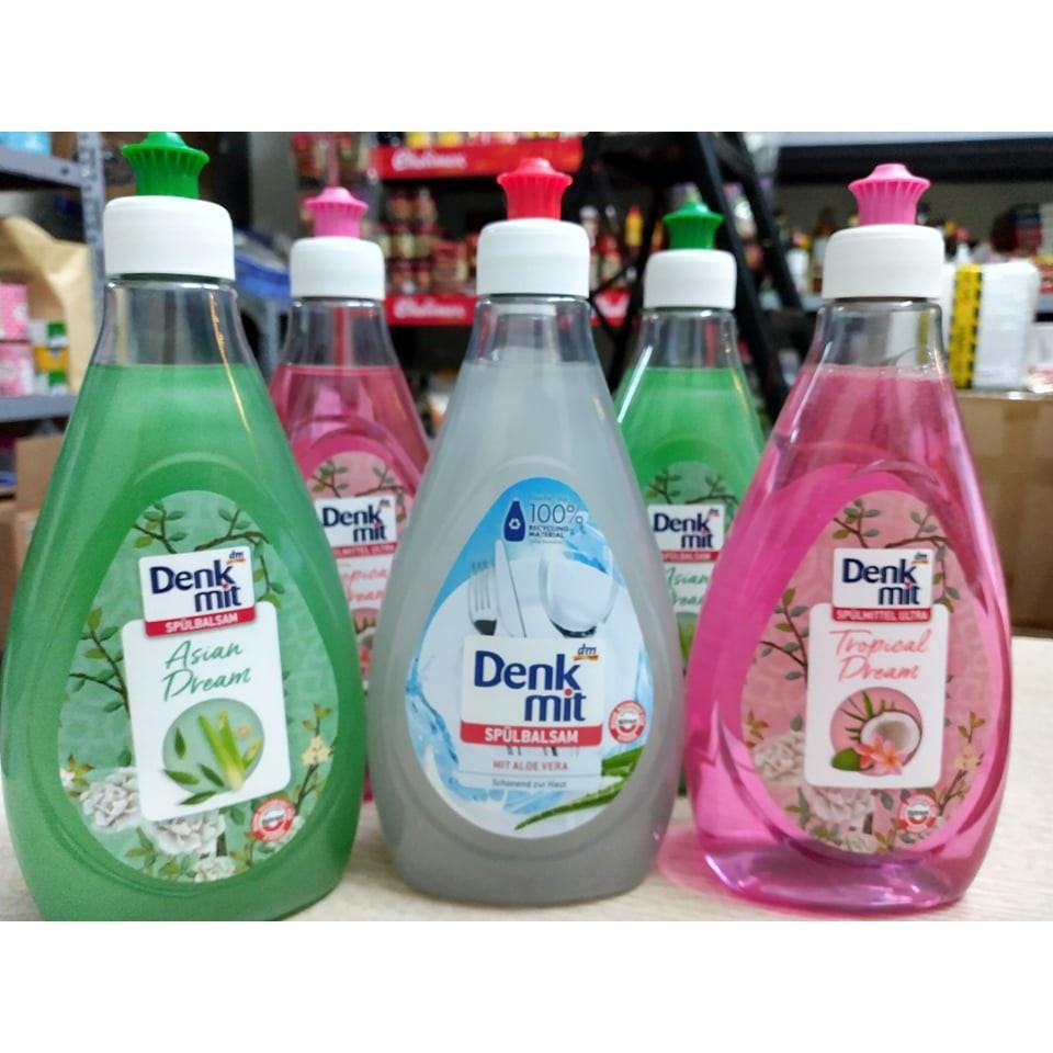 Nước Rửa Chén Bát Denkmit, Dung Dịch Rửa Chén Bát, Dung Tích 500ml, Hương Lô Hội, An Toàn, Hiệu Quả, Nhập Đức