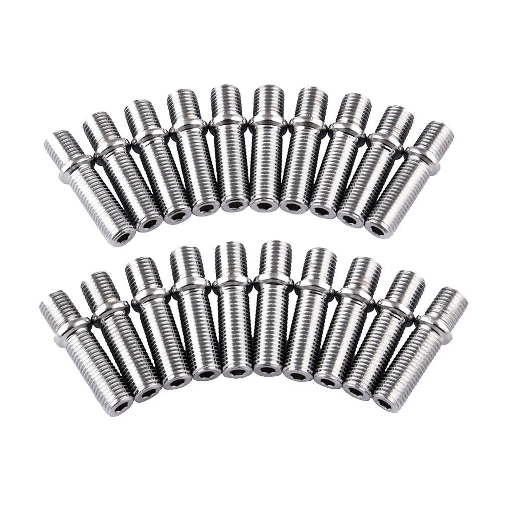40 Pieces M12x1.5-M12x1.5 Extended Wheel Stud Conversion Tall Lug Screw Adapter