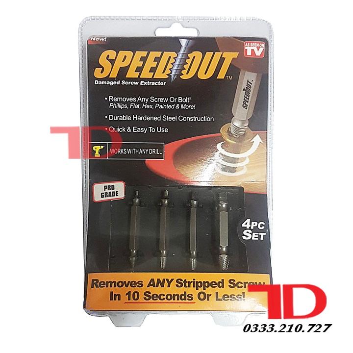 BỘ 4 MŨI KHOAN ỐC VÍT ĐA NĂNG SPEED OUT