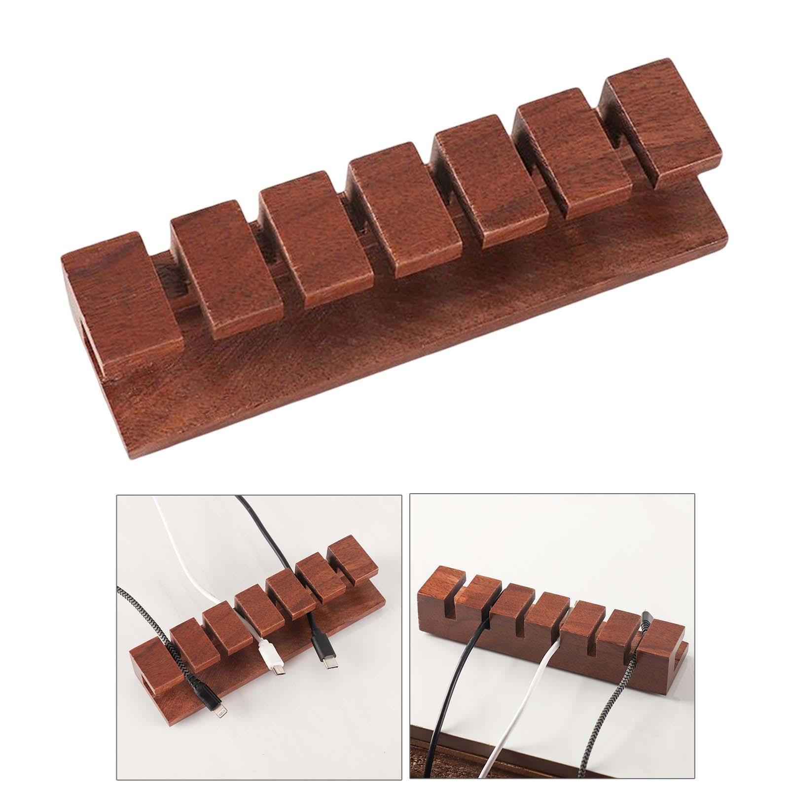 Wooden Cable Organizer Management System for USB Charging Cable Mouse Wire