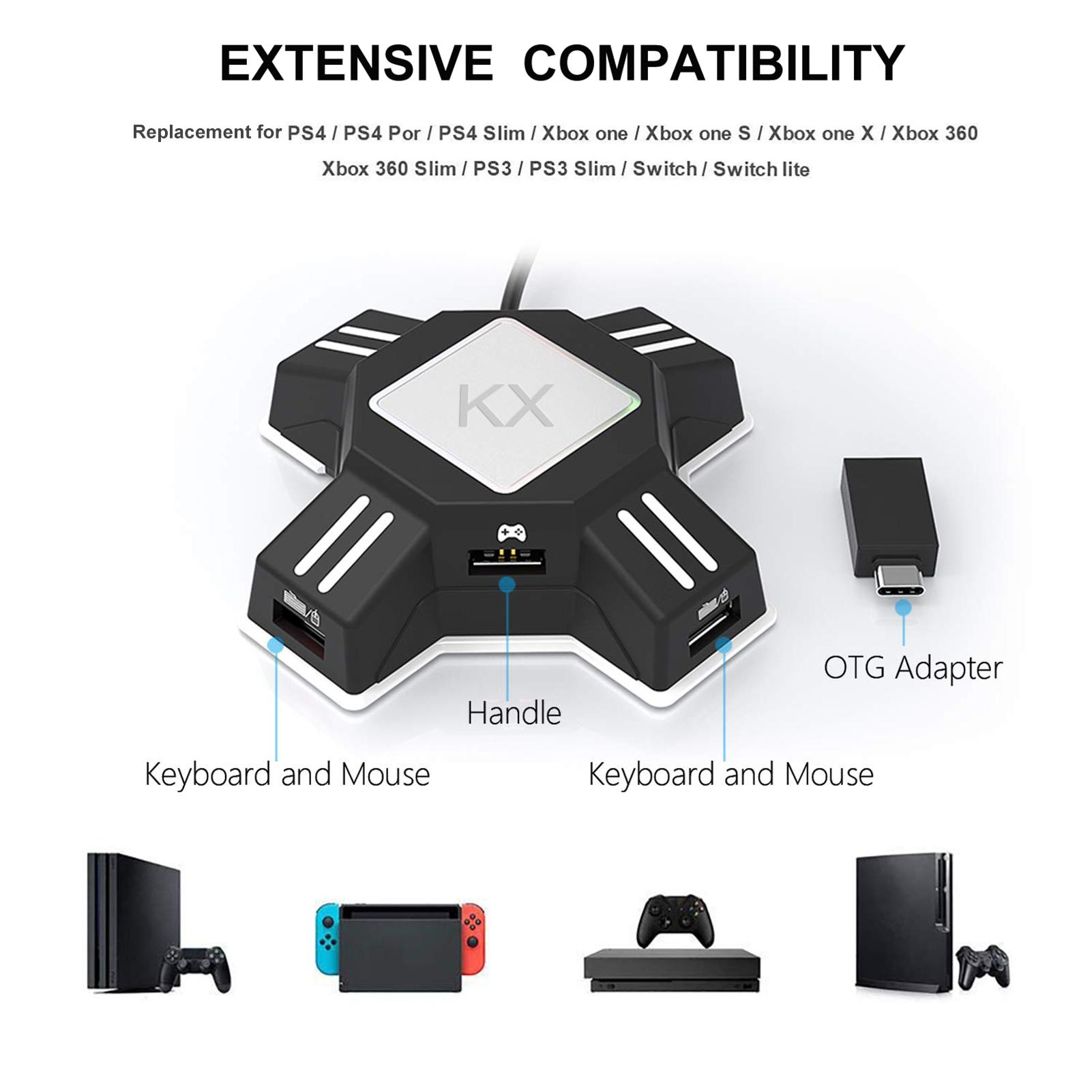 Bộ chuyển đổi chuột di động thay thế cho Switch / X-box / PS5 / P-S-4 / PS3 KX Gamepad