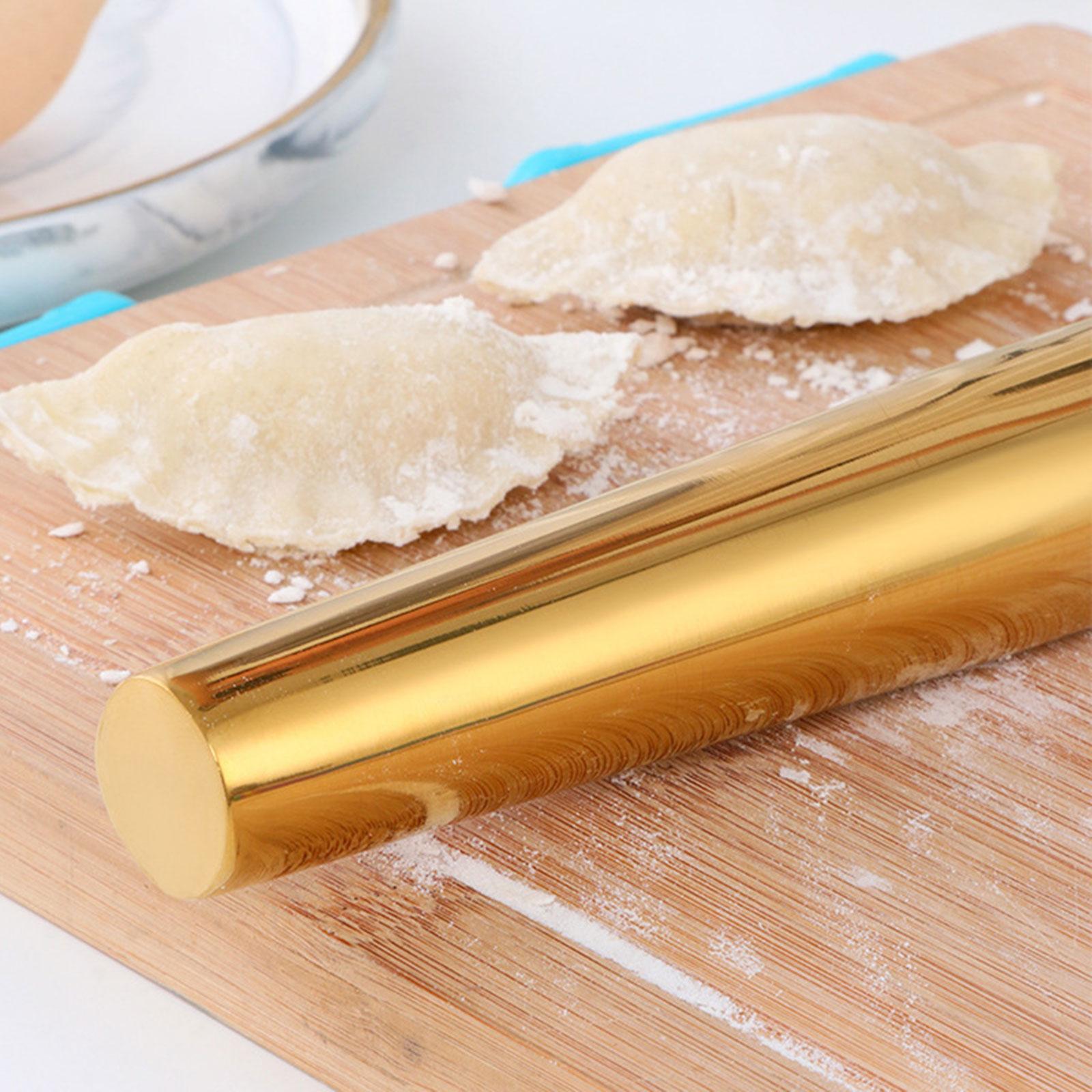 Stainless Steel Rolling Pin Non Stick Baking Tools for Dumpling Making Pastry Pasta