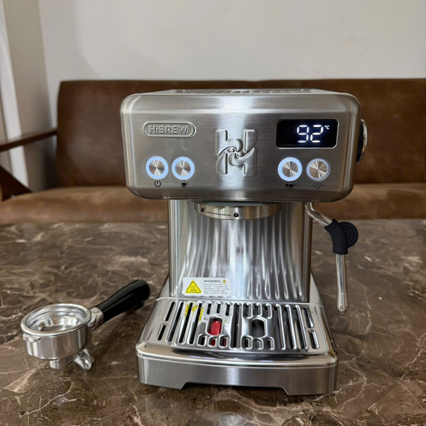 Máy pha cà phê chuyên nghiệp Espresso, Cappuccino, Latte thương hiệu Mỹ cao cấp HiBREW H10 - Công suất 1350W - Hàng nhập khẩu