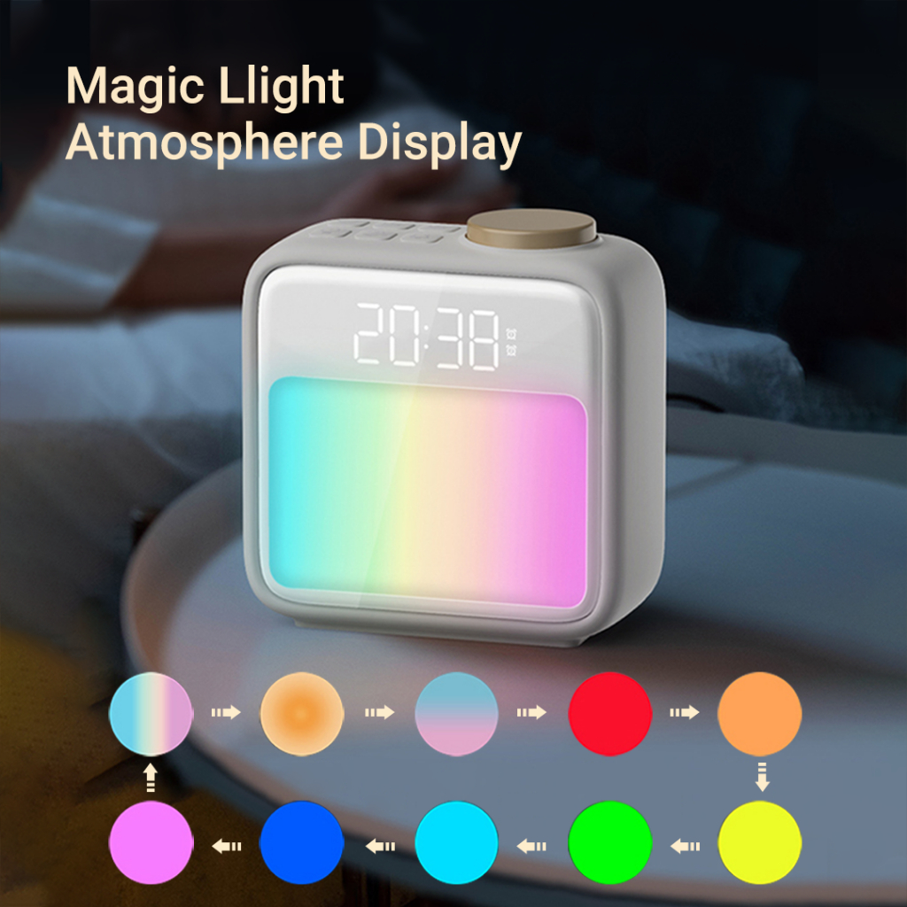 Đồng Hồ Báo Thức Điện Tử Để Bàn Có Đèn Ngủ Và Nhạc Xiaomi Youpin Yeelight