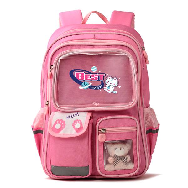 Ba Lô Học Sinh - Mr.Vui 1074 - Màu Xanh Đen + Hồng Nhạt