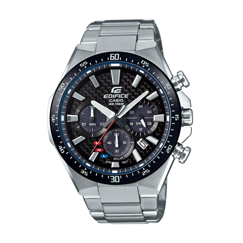 Đồng Hồ Nam Dây Thép Casio Edifice EQS-800CDB-1AVUDF - Năng lượng mặt trời - Mặt Carbon - EQS-800CDB-1A